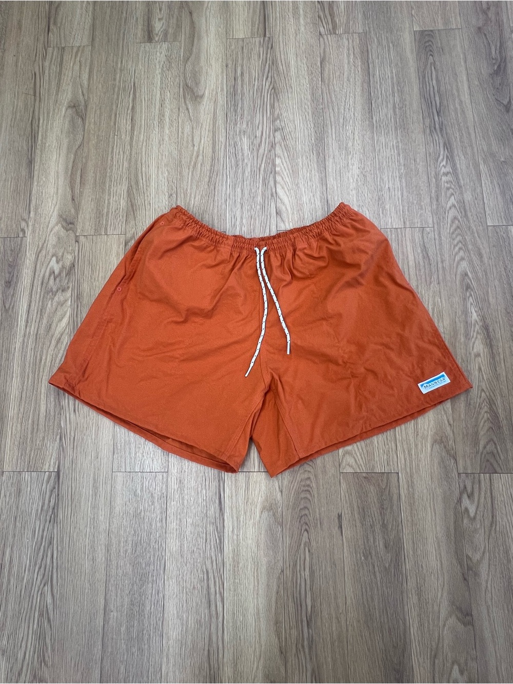 Athletic Men's Orange Drawstring Shorts